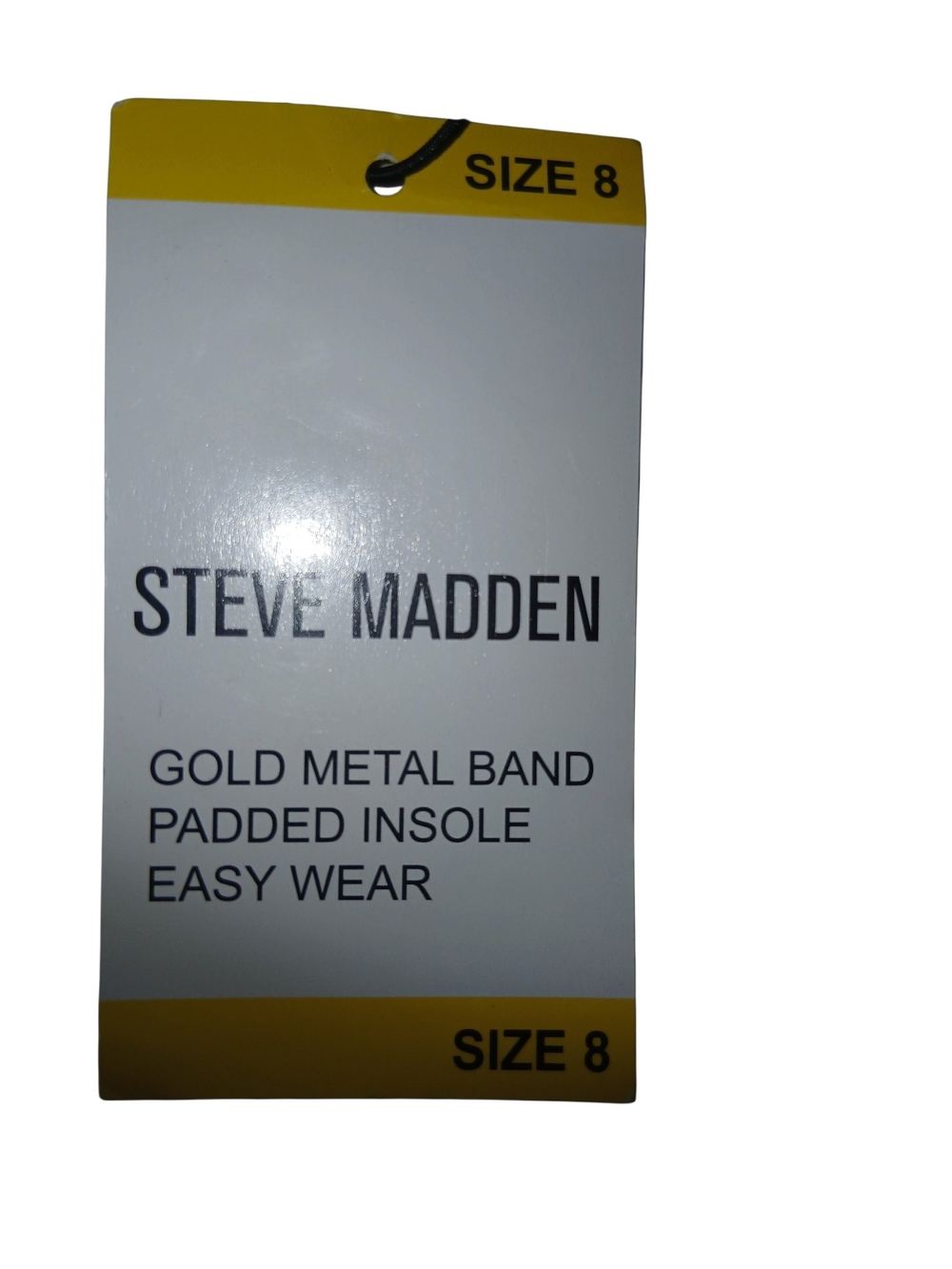 Steve Madden Black Sandal With and Yellow Shoe Tag